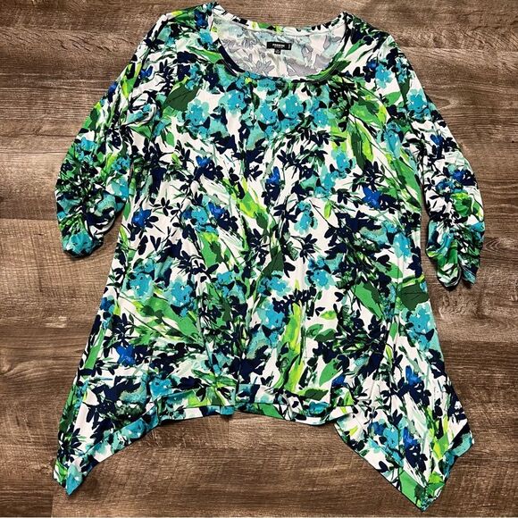 Premise Studio Quarter Sleeve Floral Blouse Size 2x - Picture 1 of 9
